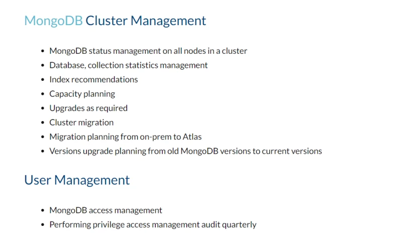 MongoDB Managed Services and Support
