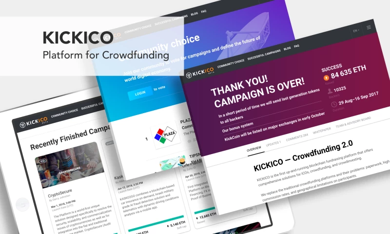 PixelPlex - KICKICO - Platform for Crowdfunding