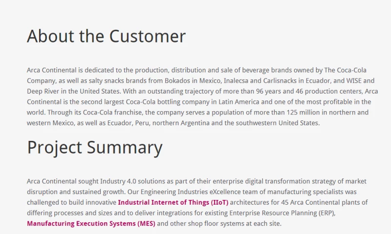 Enterprise Transformation for Arca Continental