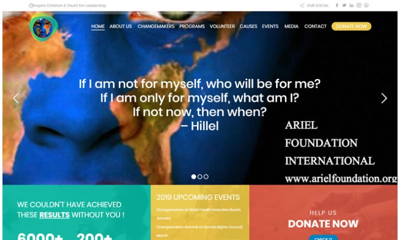 Contemporary Media Solutions - NGO Website Development for Ariel Foundation International