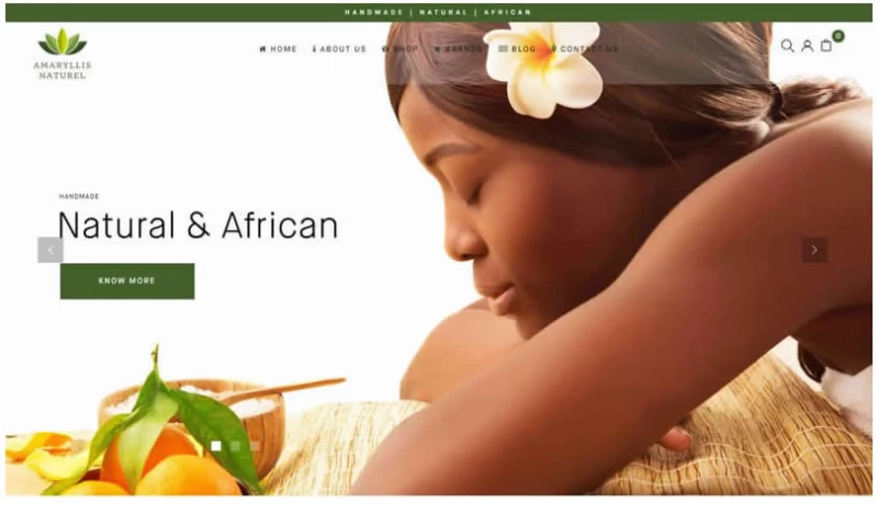 Contemporary Media Solutions - Amaryllis Naturel E-commerce Website Development