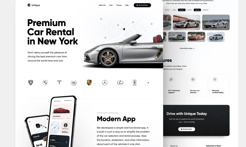 Shakuro - Car Rental Website