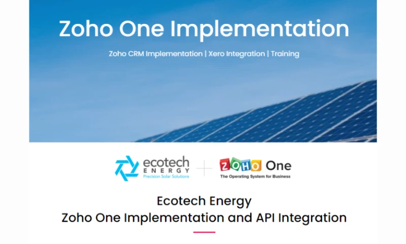 Ecotech Energy Zoho One Implementation and API Integration