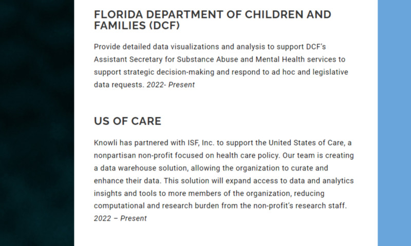 Knowli Data Science - FLORIDA DEPARTMENT OF CHILDREN AND FAMILIES (DCF)