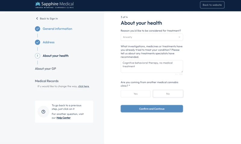 Client-side web development for Sapphire Medical Clinic