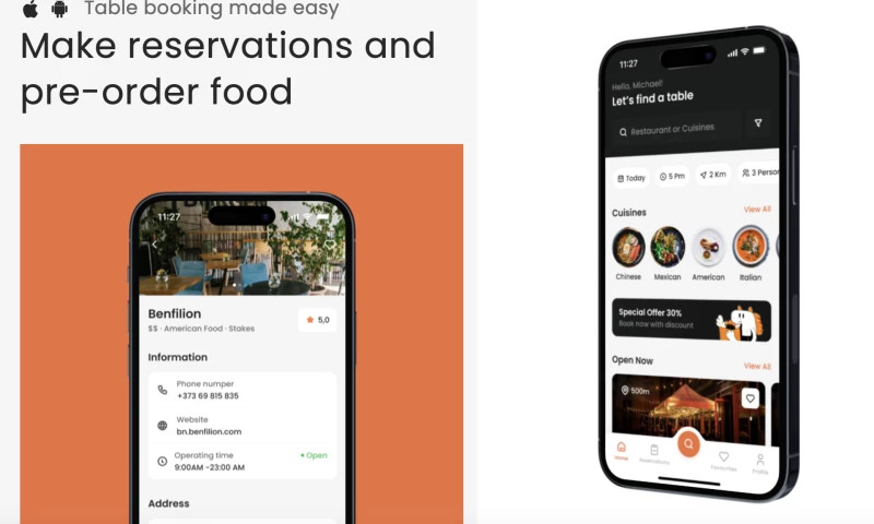 Okeeper table booking app development