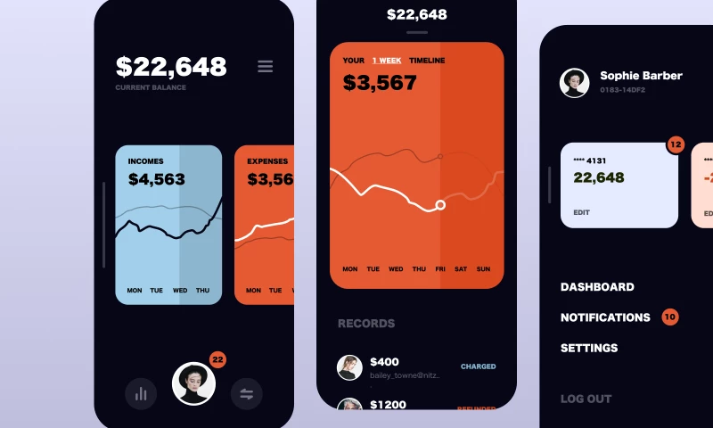 Fintech UI/UX design