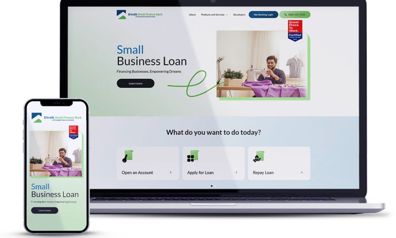 Sterco Digitex - Shivalik Bank | Website Design & Development