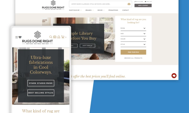 Rugs Done Right E-Commerce SEO