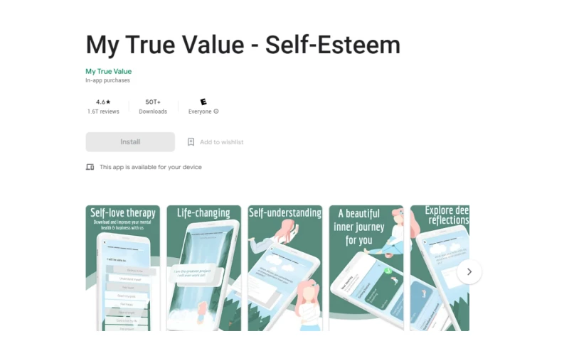 My True Value | Self Esteem Mobile App Development