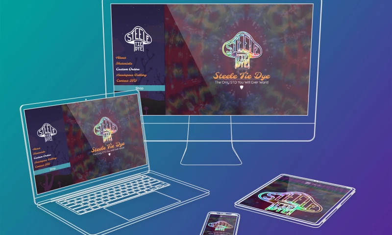 Prime Encode - Steele Tie Dye - Website and Print Designs