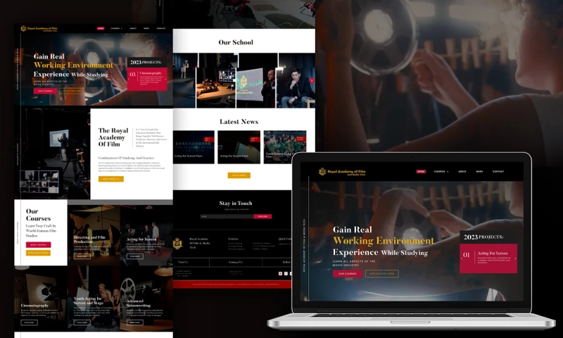 Idea Marketing Agency | Custom Web Design & Web Development - Royal Film Academy: Web Design