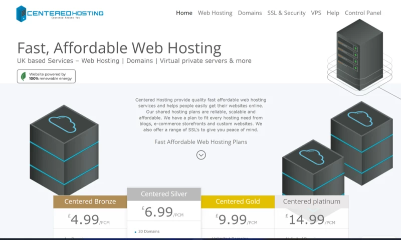 Design-Showcase - Centered Hosting Website