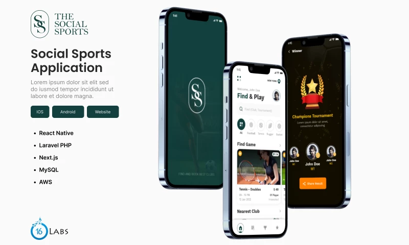 O16 Labs - The Social Sports Application