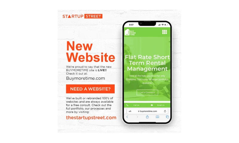 Startup Street - BUYMORETIME Website Development