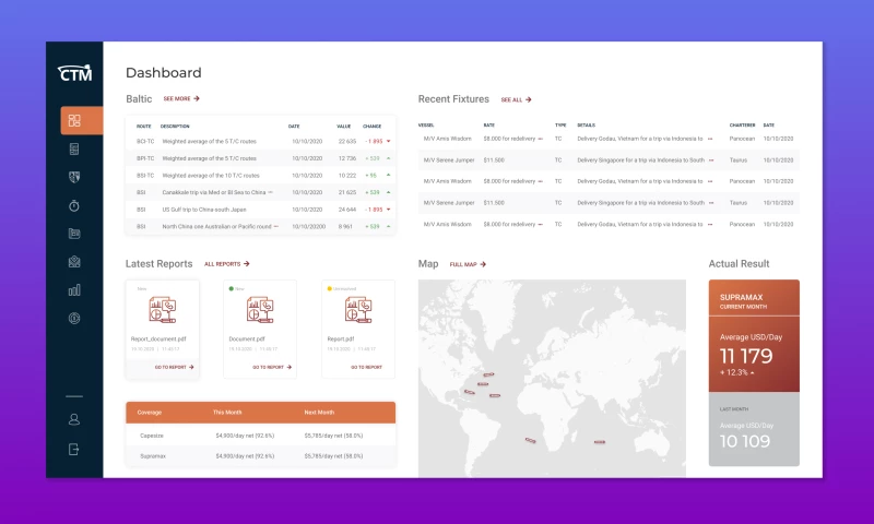 LeverageUX Design House - Shipping & Vessel Management Platform