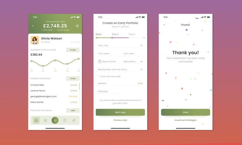 LeverageUX Design House - Family Savings and Investment App