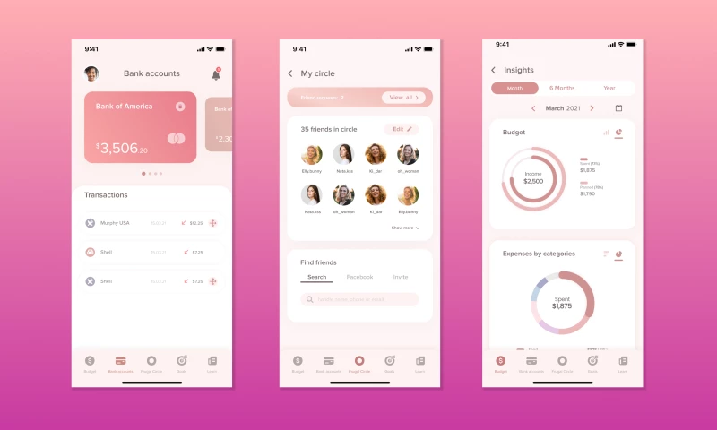 LeverageUX Design House - Wealth Management App for Women