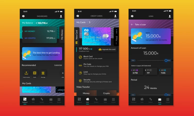 LeverageUX Design House - Crypto Neobank & Lending App