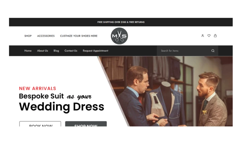 Bespoke Suit and Fashion Accessory Online Store