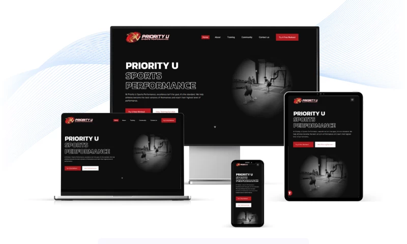 Priority U Sports Performance - Web Design