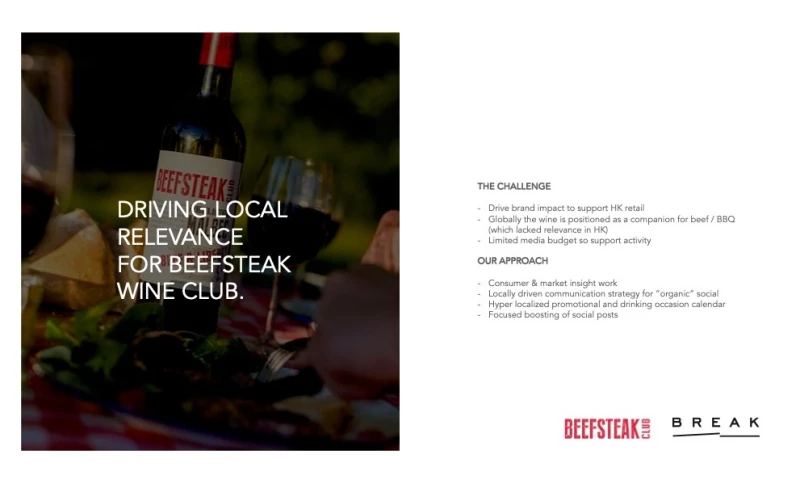 DRIVING LOCAL RELEVANCE FOR BEEFSTEAK WINE CLUB.