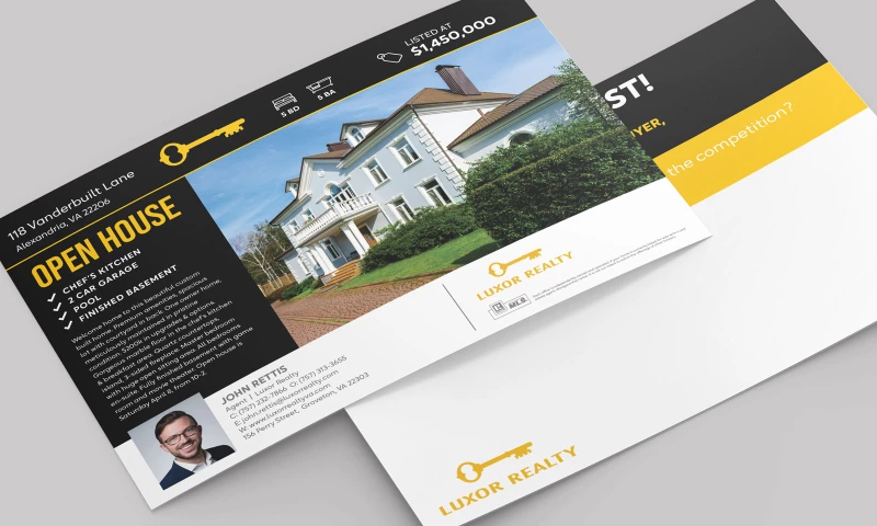 Designed.co - Luxor Realty - Postcard Design