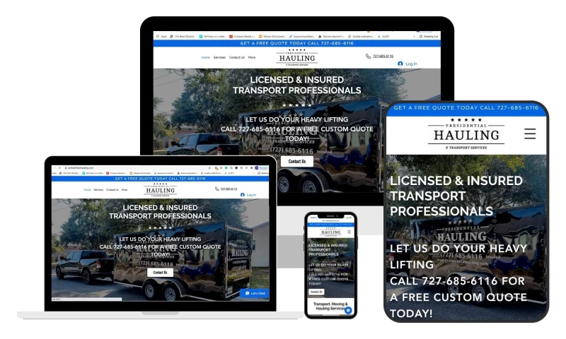 RYSE SEO - Presidential Hauling & Transport - Website Design & SEO