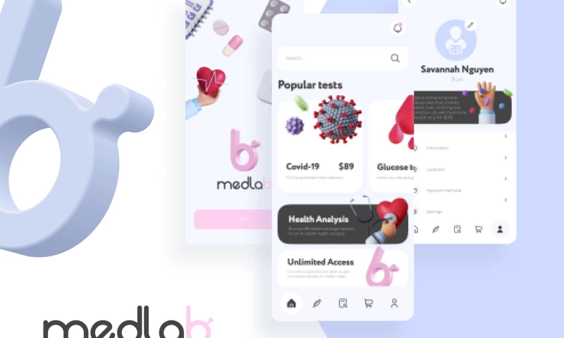 MedLab: Brand Identity, UX/UI
