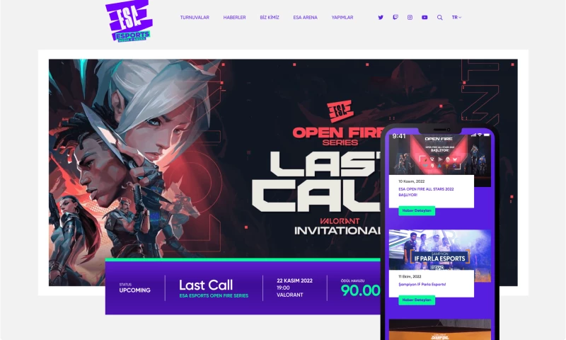 ESA E-sports Website