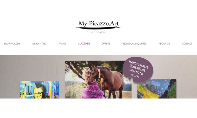 CSSChopper - My-PicaZZo.Art | Magento Website Development for Museum
