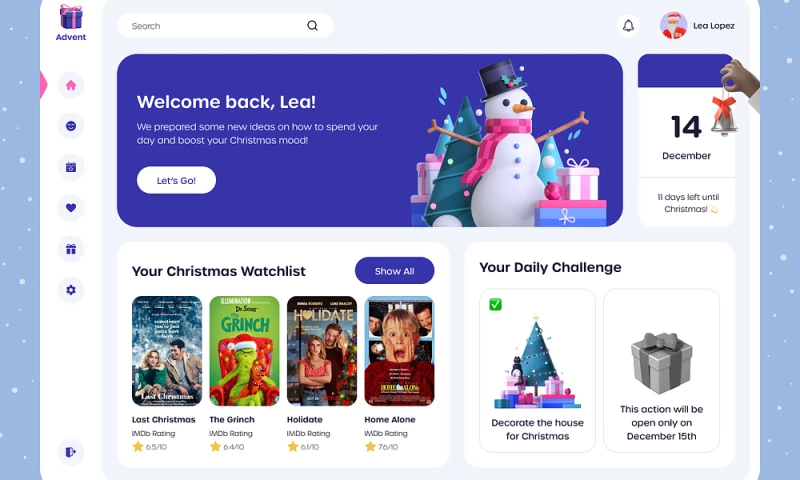 ScrumLaunch - Christmas Dashboard ️