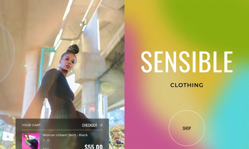 ScrumLaunch - Fashion Clothing Store Concept Hero Section