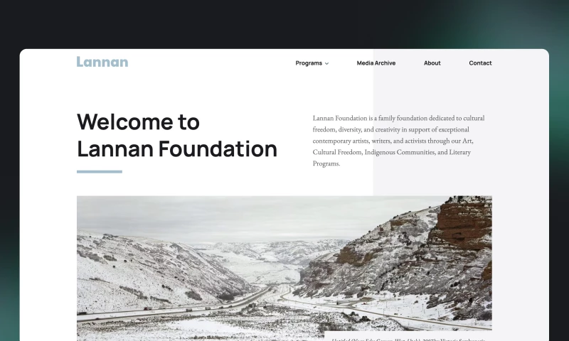 Trajectory Web Design - Lannan Foundation