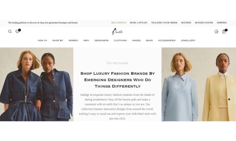 CSSChopper - Coveti - eCommerce Development for Luxury Clothing