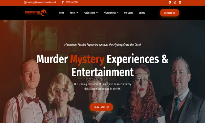RR Webdesign - Moonstone Murder Mysteries