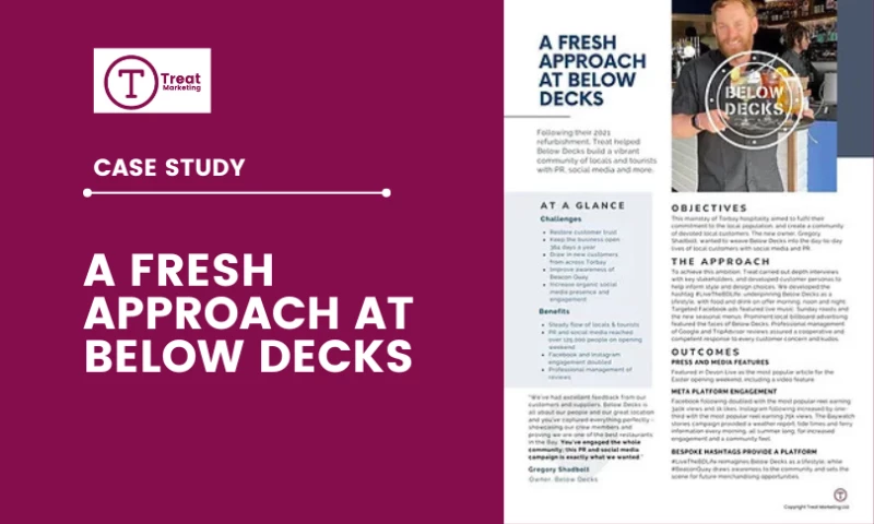 Treat Marketing - A fresh approach at Below Decks