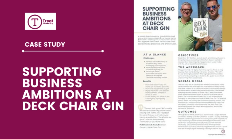 Treat Marketing - Increased Online Sales at Deck Chair Gin