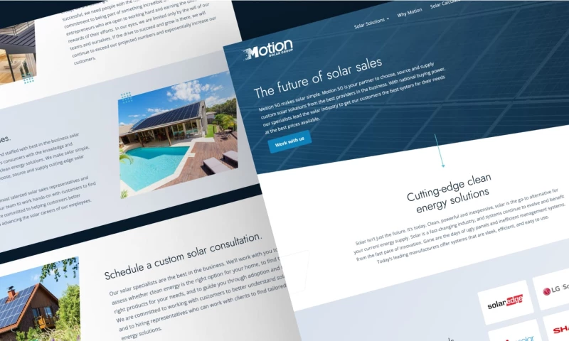 Trajectory Web Design - Motion Solar Group