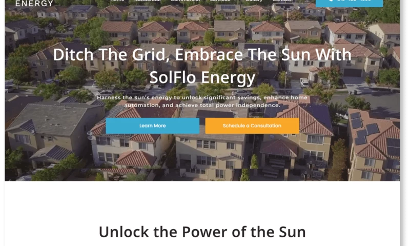 Startup Starz - A Professional Website For A Solar Company