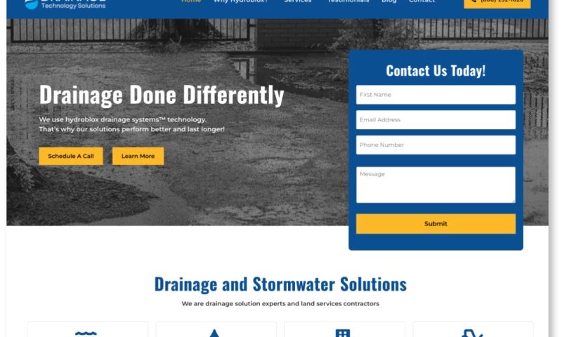 Startup Starz - A Professional Website For A Drainage Contractor