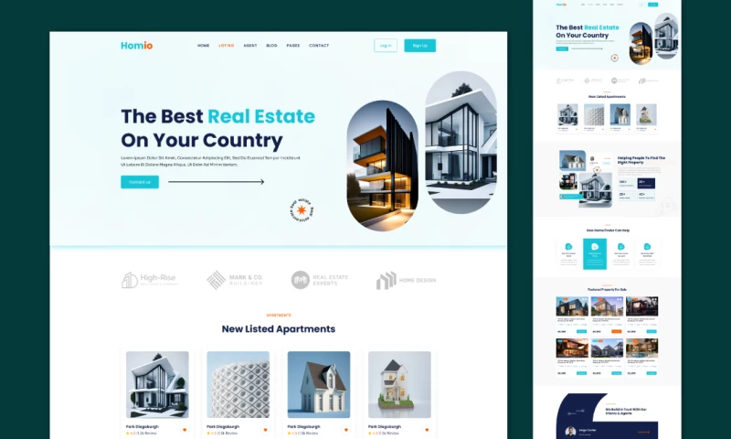 SupreoX Limited - WordPress Website For Homio Real Estate Company