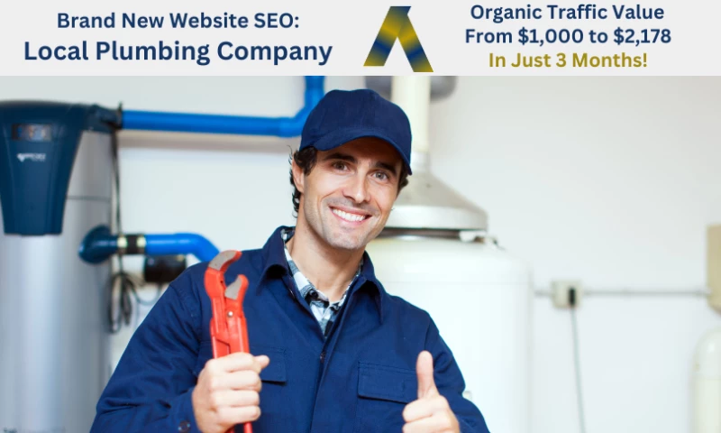 Brand New Website SEO: Local Plumbing Company - Over $2,000 of Free Organic Monthly Traffic