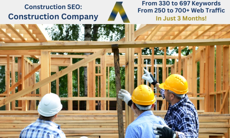 Construction SEO: Construction Company - From 250 to 700+ Web Traffic in 3 Months