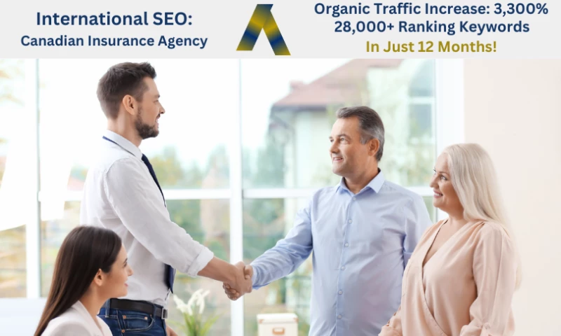 Ascendance Website Solutions - International SEO: Canadian Insurance Agency - 3,300% Organic Traffic Increase