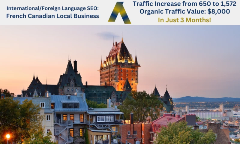 Ascendance Website Solutions - International/Foreign Language SEO: French Canadian Local Business - From 650 to 1,500+ Organic Traffic in 3 Months
