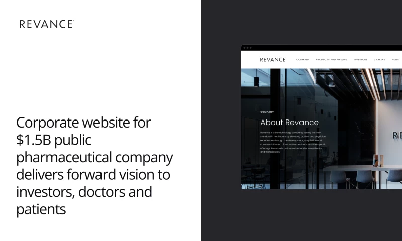 Corporate website for Revance