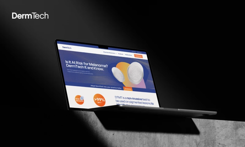 Website design & development for DermTech