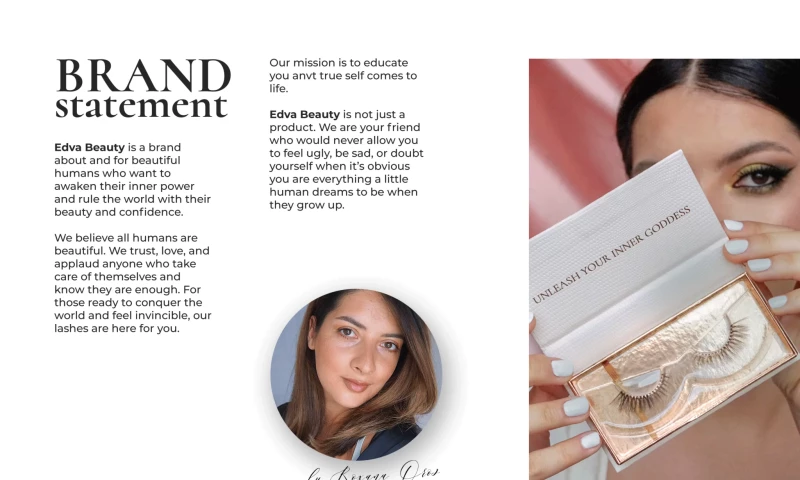 Edva Beauty branding & content creation