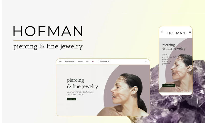 HOFMAN piercing & fine jewelry branding and website design